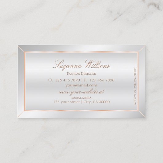 Silver Roos Gold Decor Professional en Luxueus Visitekaartje (Achterkant)