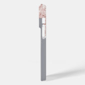 Silver roos Gold glitter druppelt monogram Case-Mate iPhone Case (Achterkant / Links)