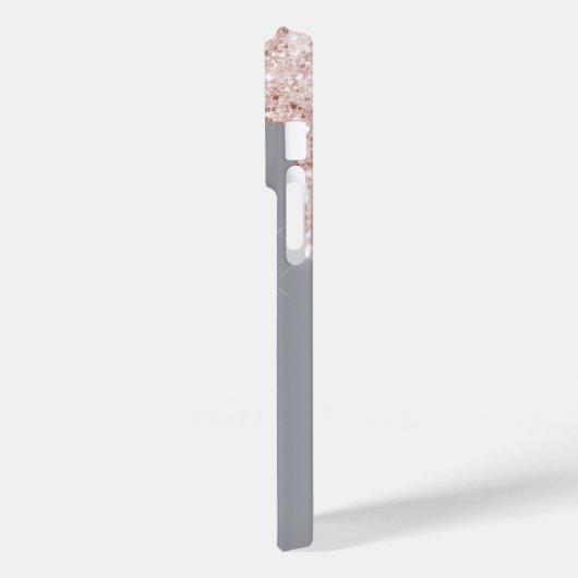 Silver roos Gold glitter druppelt monogram Case-Mate iPhone Case (Achterkant / Links)