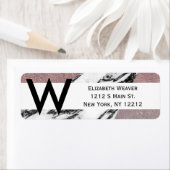 Silver Roos Gold Glitter en Marble Geometric Etiket (Insitu)