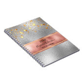 Silver roos Gold metalstars business Notitieboek (Rechterzijde)