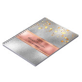 Silver roos Gold metalstars business Notitieboek (Linkerzijde)
