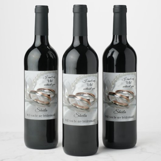 Silver Roos Gold Rings Wine Label Wijn Etiket (Flessen)