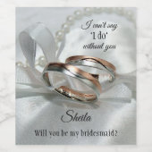 Silver Roos Gold Rings Wine Label Wijn Etiket (Enkel label)