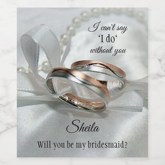 Silver Roos Gold Rings Wine Label Wijn Etiket (Enkel label)