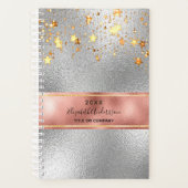 Silver roos Gold Stars Business 2026 Planner (Voorkant)