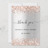 Silver roos Gold vrijgezellenfeest bedankt je cred Kaart (Voorkant)