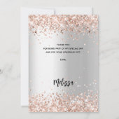 Silver roos Gold vrijgezellenfeest bedankt je cred Kaart (Achterkant)