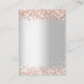 Silver roos gouden bruiloft advieskaart (Achterkant)