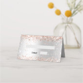 Silver roos gouden bruiloft plaatskaartje (Voorkant)