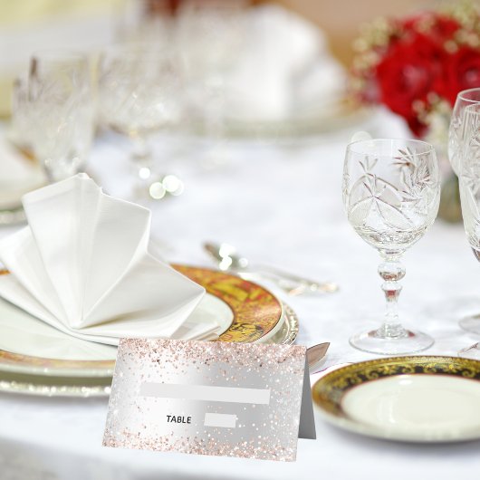 Silver roos gouden bruiloft plaatskaartje