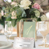 Silver roos gouden bruiloft plaatskaartje