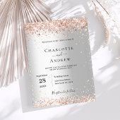 Silver roos gouden formele bruiloft kaart