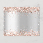 Silver roos gouden menu kiezen bruiloft RSVP-kaart (Achterkant)