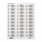 Silver roos gouden monogram krans retour adres etiket (Full Sheet)