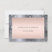 Silver roos gouden sparren RSVP (Achterkant)