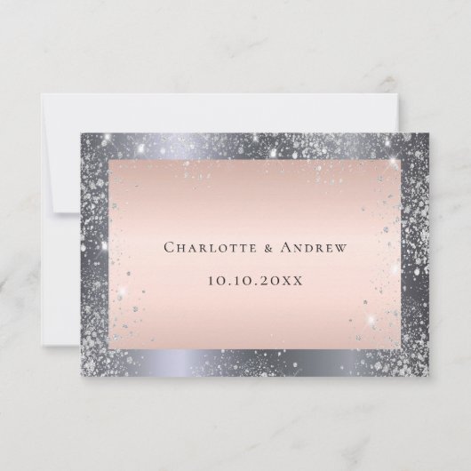 Silver roos gouden sparren RSVP (Achterkant)