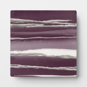 Silver Roos Paarse Abstracte afdrukken Fotoplaat