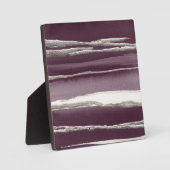 Silver Roos Paarse Abstracte afdrukken Fotoplaat (Voorkant)