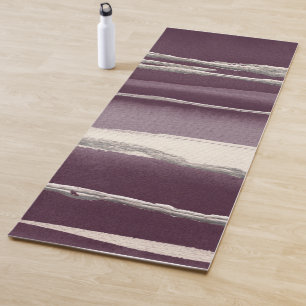 Silver Roos Paarse Abstracte afdrukken Yogamat