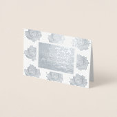 Silver Roos Tapestry Sympathie Dank u Folie Kaart (Voorkant)