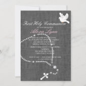 Silver Rosary Bead First Heilige Communauteit Uitn Kaart (Voorkant)