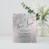 Silver Rosegold WEDDING Metallic Glitter BUDGET (Staand voorkant)