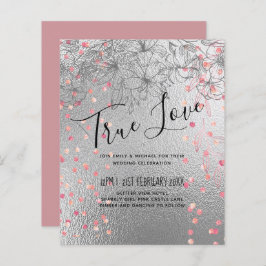 Silver Rosegold WEDDING Metallic Glitter BUDGET