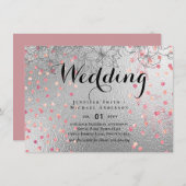 Silver Rosegold WEDDING Metallic Glitter BUDGET (Voorkant / Achterkant)