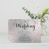Silver Rosegold WEDDING Metallic Glitter BUDGET (Staand voorkant)