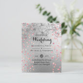 Silver Rosegold WEDDING Metallic Glitter BUDGET (Staand voorkant)