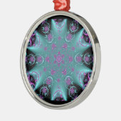 Silver Round Kaleidoscope Ornament #5 (Links)