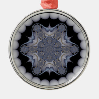 Silver Round Kaleidoscope Ornament #9