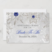 Silver Royal Blue Advice en Well Wishes Card Kaart (Voorkant)