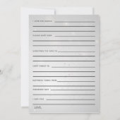 Silver Royal Blue Advice en Well Wishes Card Kaart (Achterkant)