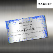 Silver royal blue bruiloft met uitzondering van de