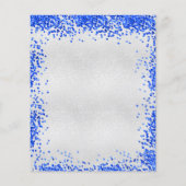 Silver royal blue budget bruiloft-uitnodiging (Achterkant)