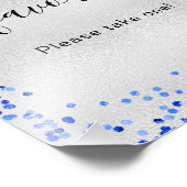 Silver royal blue party bevoordeelt foto afdruk (Hoek)