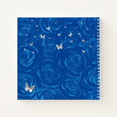 Silver Royal Blue Rozen Foto Quinceanera Guest Notitieboek (Achterkant)