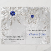 Silver Royal blue snewflake wintertrouwprogramma (Voorkant)