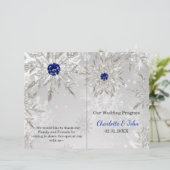 Silver Royal blue snewflake wintertrouwprogramma (Staand voorkant)