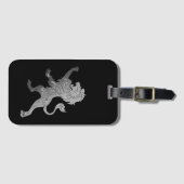 Silver Royal Lion Black Bagagelabel (Voorkant (horizontaal))