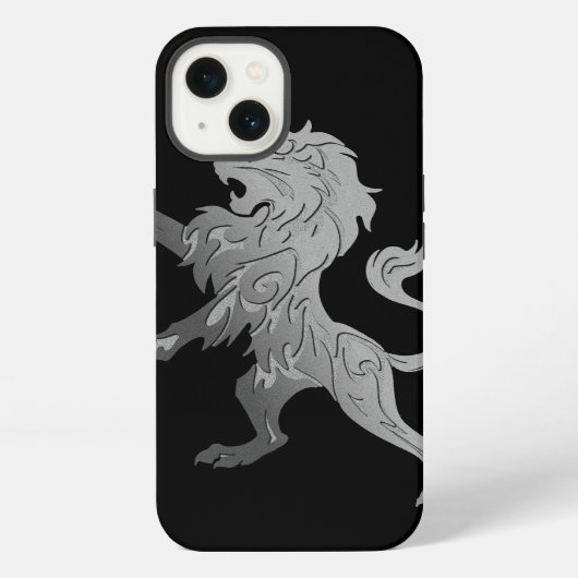 Silver Royal Lion iPhone Hoesje (Achterkant)