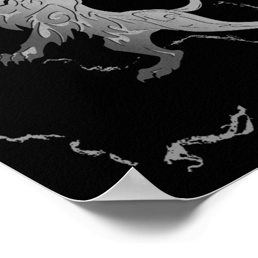 Silver Royal Lion Poster (Hoek)