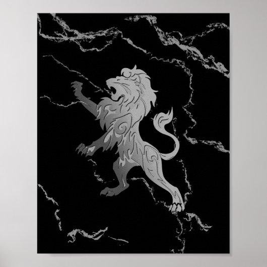 Silver Royal Lion Poster (Voorkant)