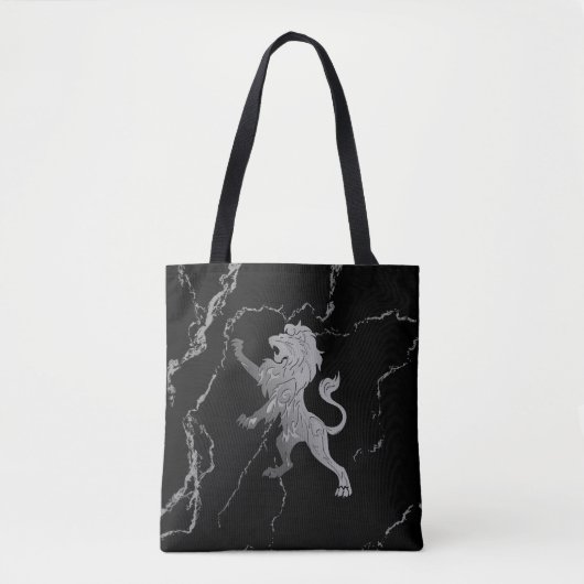 Silver Royal Lion Tote Bag (Voorkant)