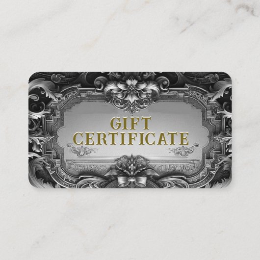 Silver Royalty-cadeaubon Visitekaartje (Achterkant)