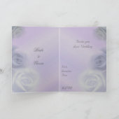 Silver Rozen Wedding Invitation Kaart (Binnen)