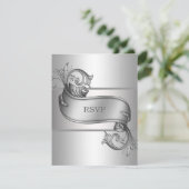 Silver RSVP Kaartje (Staand voorkant)