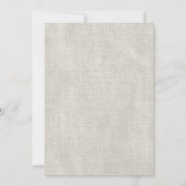 Silver Rustic Burlap Bridal Shower Invitations Kaart (Achterkant)